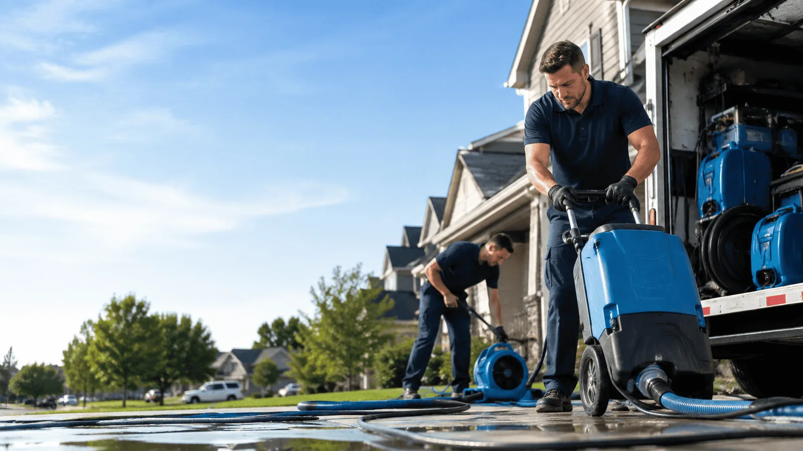 Dehumidification being performed in Inwood, NY